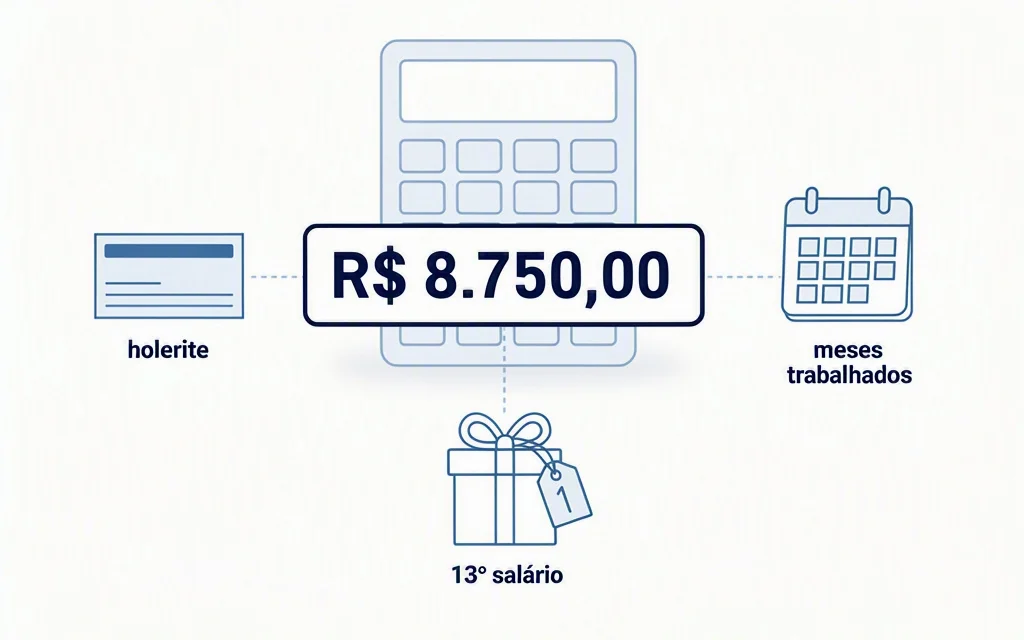 Calculo total da rescisao de exemplo