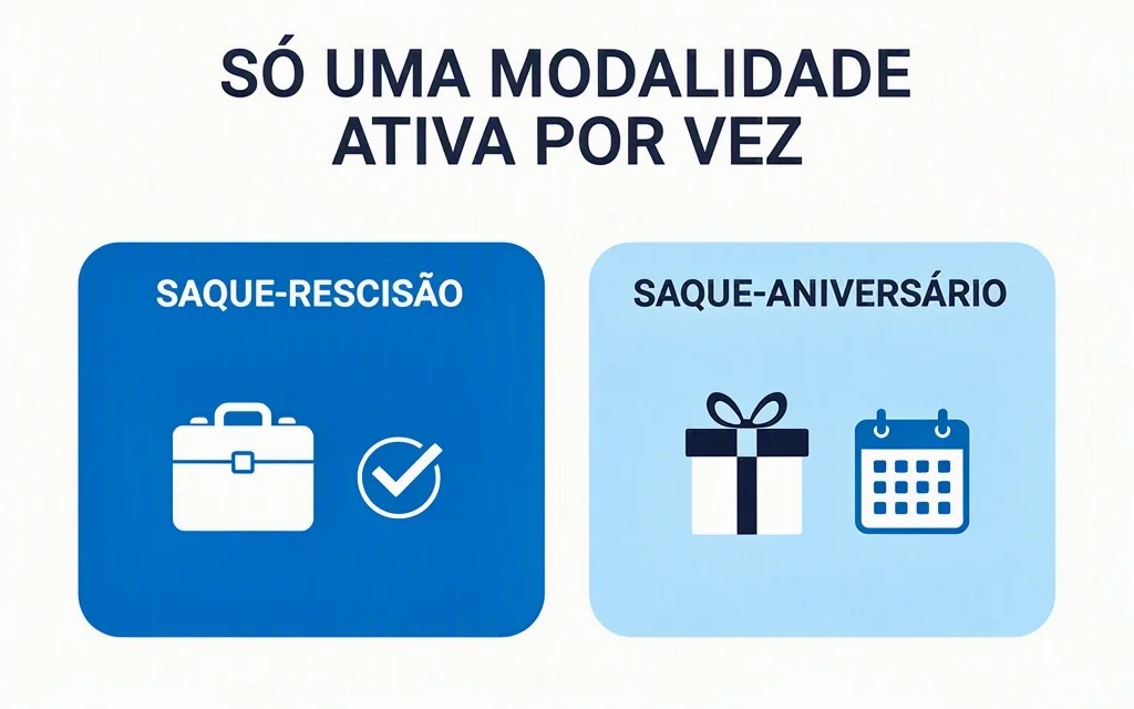 Diferenca entre saque rescisao e saque aniversario do FGTS