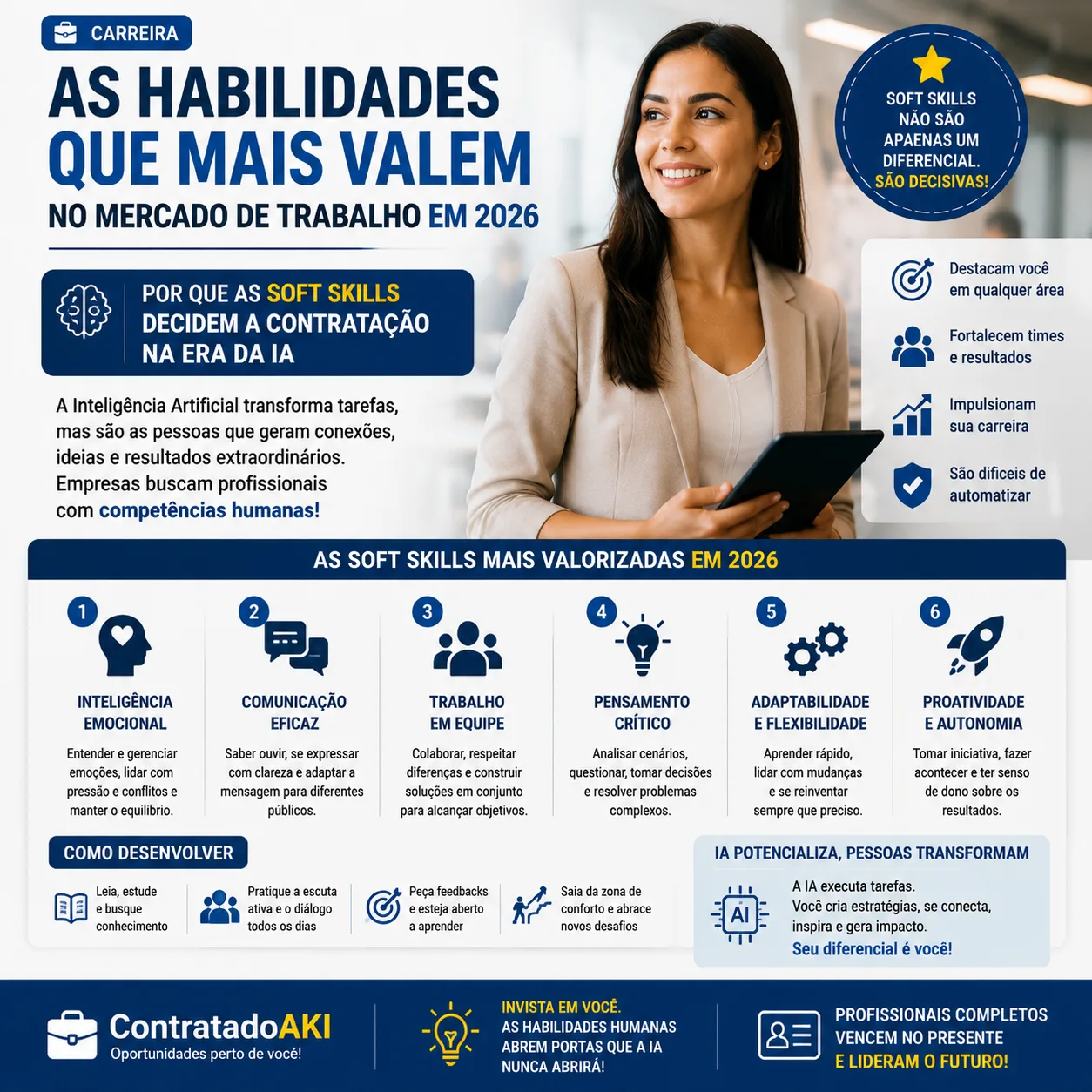 As habilidades que mais valem no mercado de trabalho em 2026: por que as soft skills decidem a contratação na era da IA