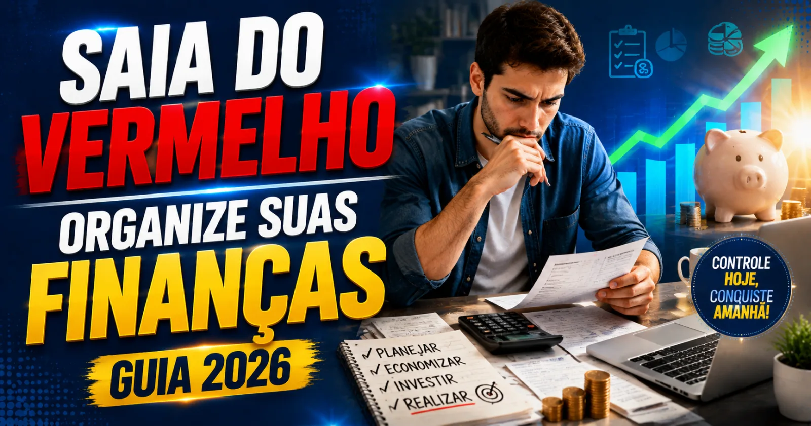 Como organizar suas finanças pessoais e sair do vermelho: um guia prático para 2026