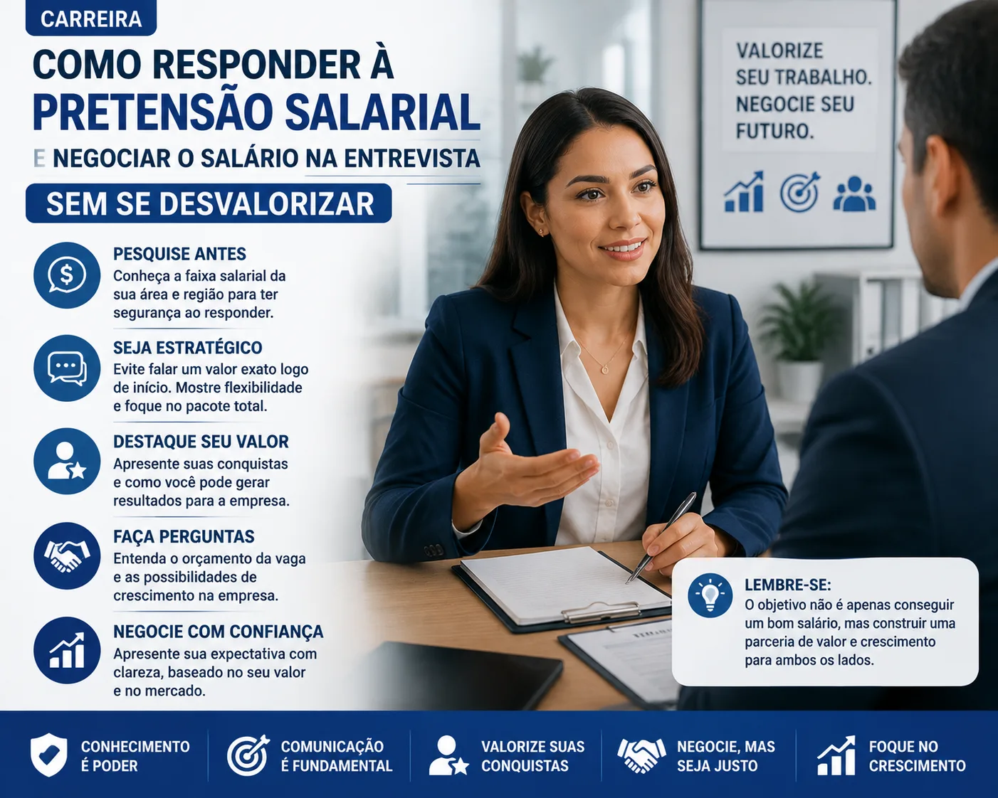Como responder a pretensão salarial e negociar o salário na entrevista sem se desvalorizar