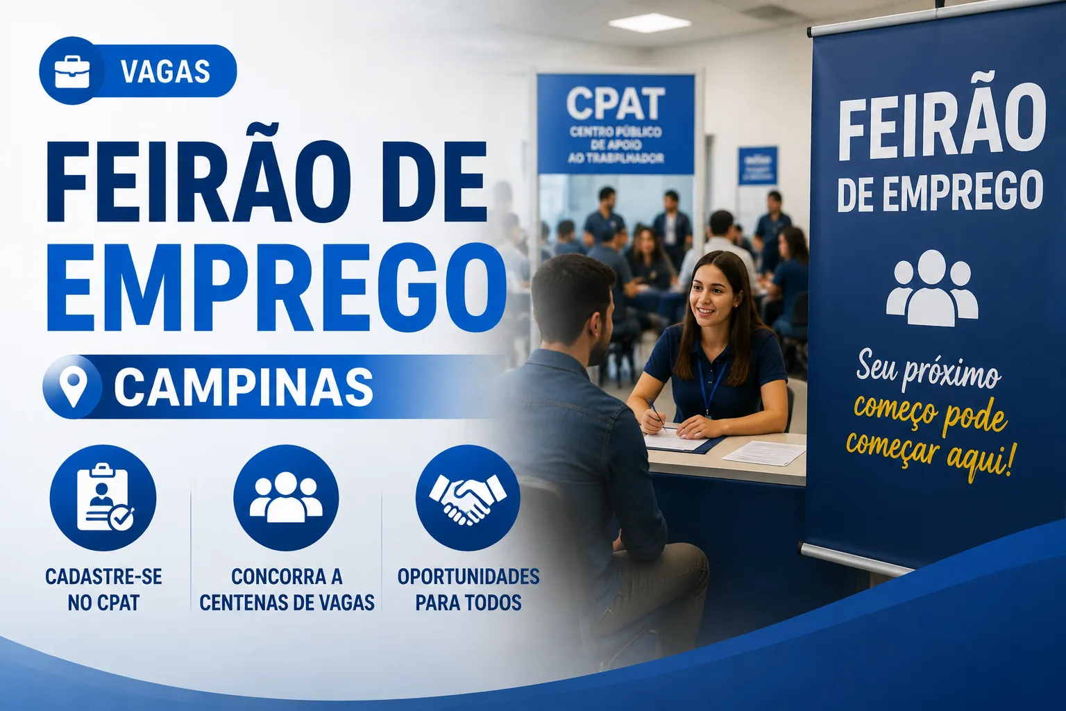 Feirão de Emprego de Campinas: como participar, se cadastrar no CPAT e concorrer a centenas de vagas