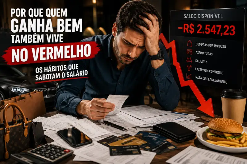 Por que quem ganha bem também vive no vermelho: os hábitos que sabotam o salário