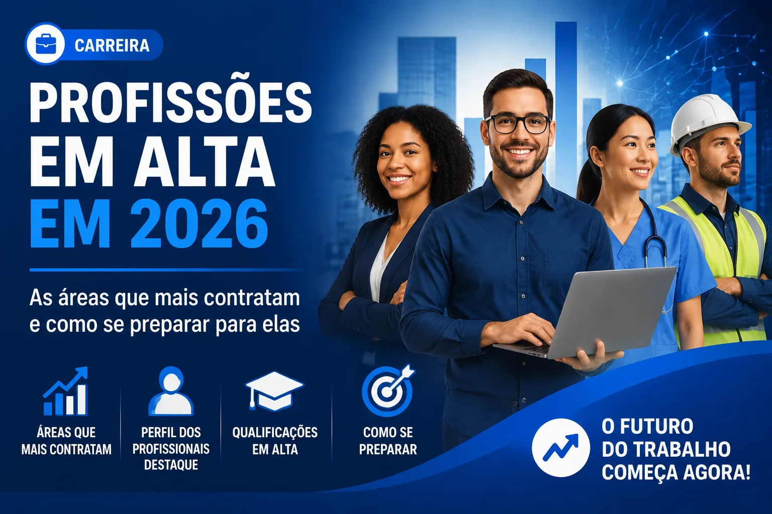 Profissões em alta em 2026: as áreas que mais contratam e como se preparar para elas