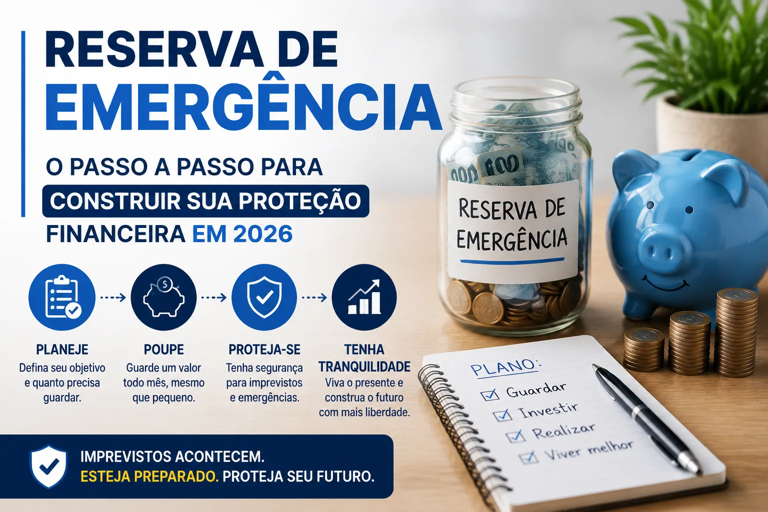Reserva de emergência: o passo a passo para construir sua proteção financeira em 2026
