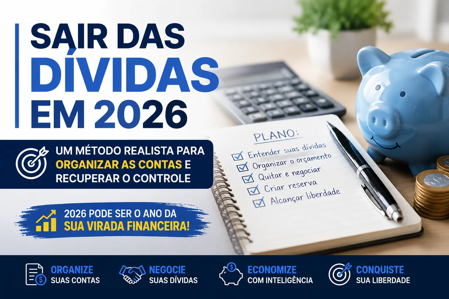Sair das dívidas em 2026: um método realista para organizar as contas e recuperar o controle