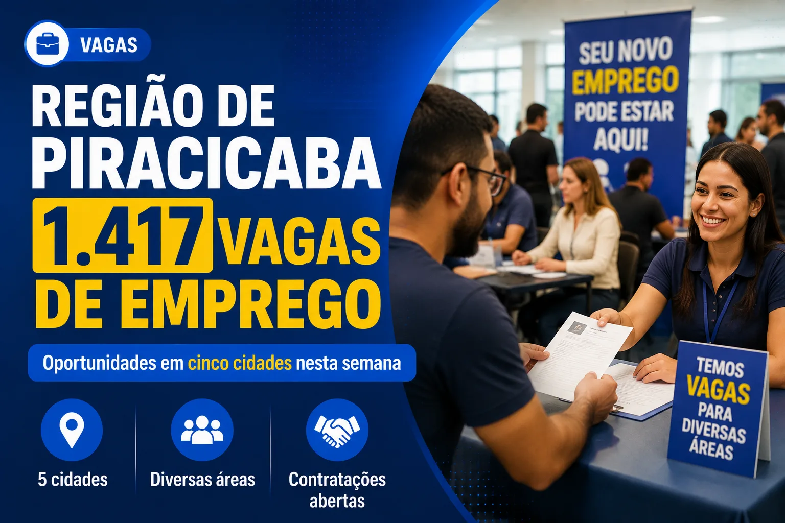 SINE de Fortaleza abre a semana com 2.124 vagas de emprego em 261 profissões diferentes