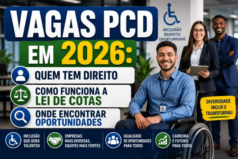 Vagas PCD em 2026: quem tem direito, como funciona a Lei de Cotas e onde encontrar oportunidades