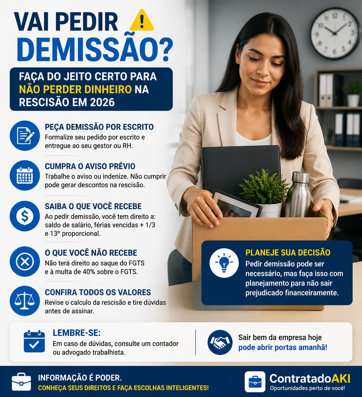 Vai pedir demissão? Faça do jeito certo para não perder dinheiro na rescisão em 2026
